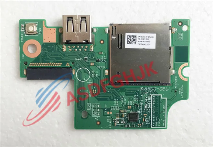 

GENUINE For DELL INSPIRON 7373 power button USB BOARD SD card reader 0GXXTP GXXTP cn-0gxxtp f12hc 100% TESED OK