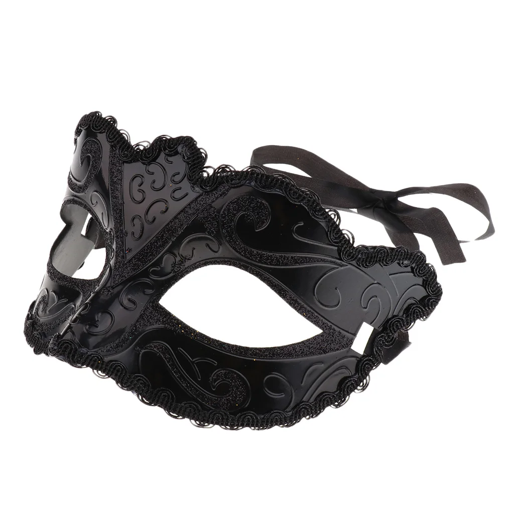 Masque pour les yeux de fête à lacets, 1 pièce, déguisement de carnaval noir, décor de fête Sexy, masque de bal pour dames, vénitien, nouvelle collection