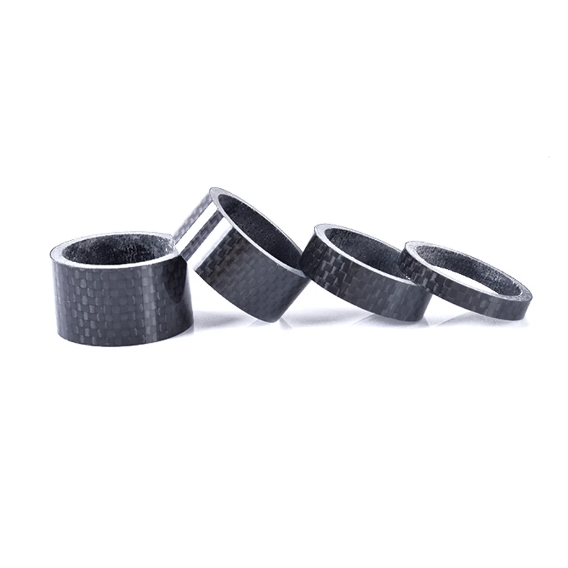 BXT Full Carbon Fiber 3K Glossy Spacer Headset Fork Washer, Bicycle Parts, 1 1/8 \
