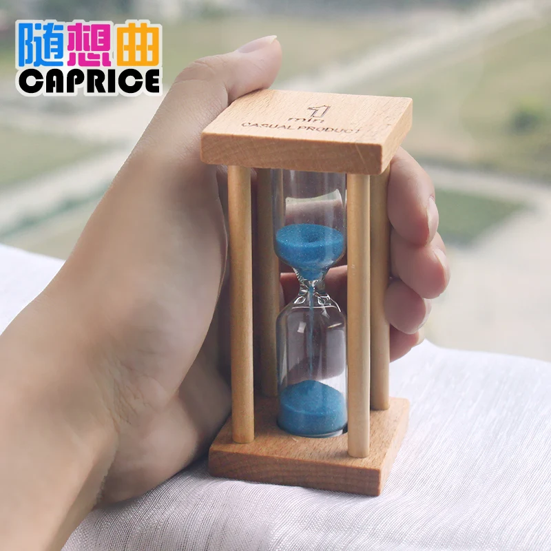 Creative decoration wooden hourglass 1/3/5/7 children brushing three minutes Mini safety anti falling