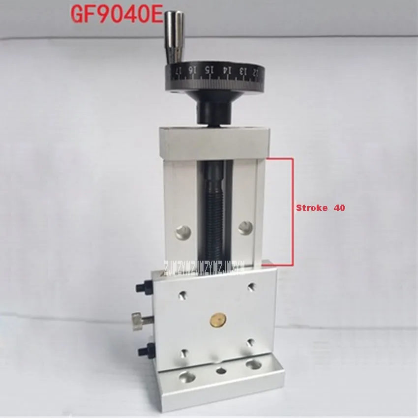 

GF9040E Precision Vertical Slide Table Screw Carriage Z Axis Linear Dovetail One-Dimensional Sliding Table Wide 90 Stroke 40MM