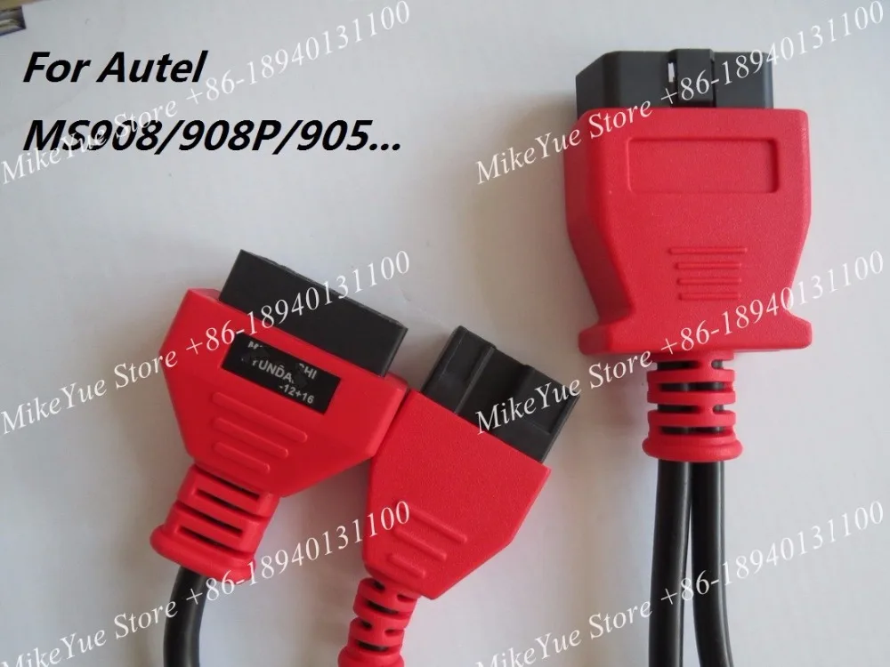 for Autel For MITSUBISHI for HYUNDAI -12+16 Pins MaxiSys Pro MS906 MS906BT MS906TS MS908S Pro Mini MaxiCOM MK908P OBD I Adapters