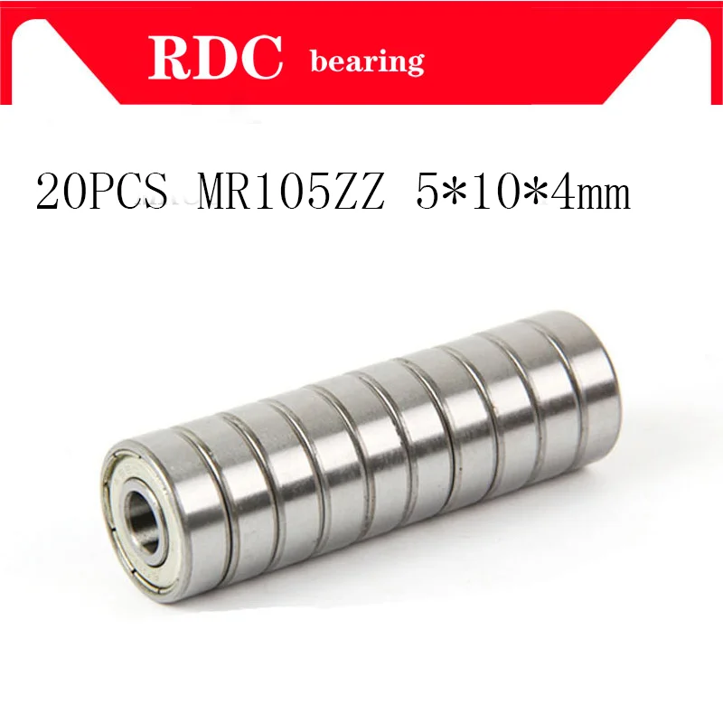 20Pcs ABEC-5 MR105ZZ MR105Z MR105 ZZ L-1050 5*10*4 5x10x4 mm Metal seal Shielded Miniature High quality deep groove ball bearing