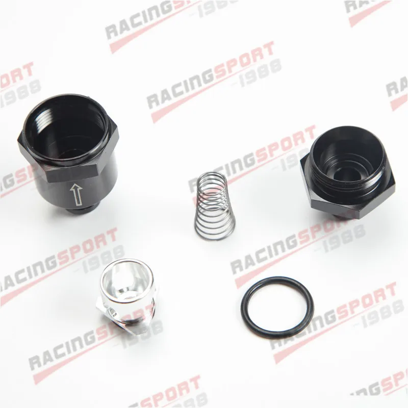 AN6 -6AN Aluminium Nicht Rückkehr Eine Möglichkeit Überprüfen Ventil Kraftstoff EFI Fitting Adapter Schwarz
