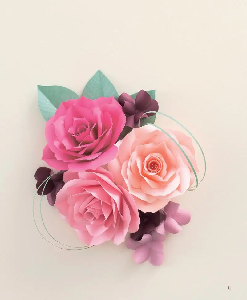 3D Flowers Paper-cut Origami Book Rose,Carnation,Tulip Pattern DIY Paper Craft Paper Cutting Book