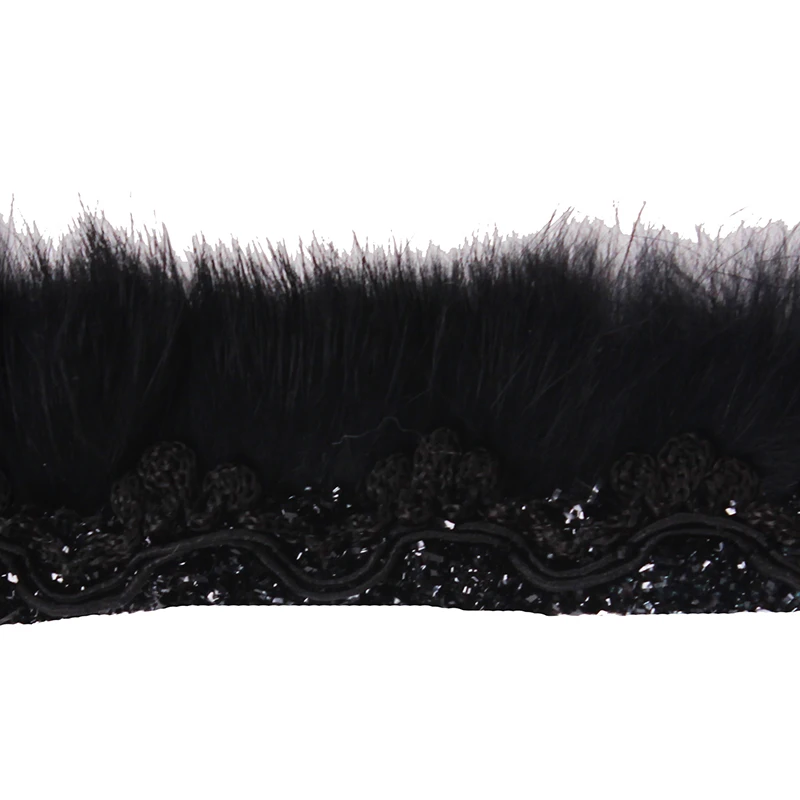 10 yard Nero Dei Capelli Della Frangia Della Nappa Taglio Intrecciato Tessuto di Pizzo Nastro Motivi Applique Da Cucire Accessori per