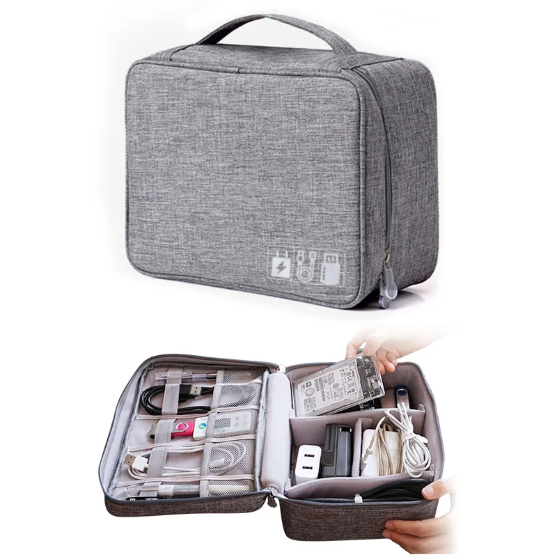 Travel Storage Bag Kit Data Cable U Disk Power Bank Electronic Accessories Digital Gadget Devices Divider Organizer Containers