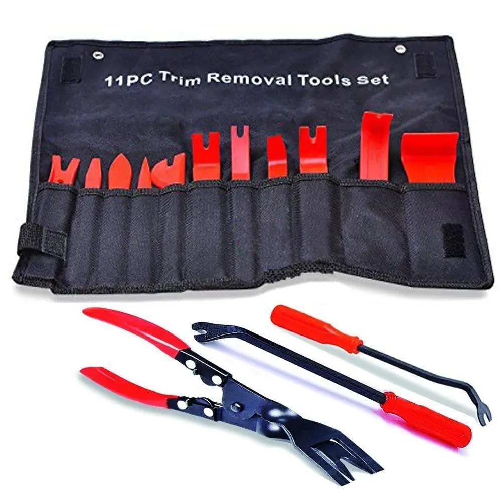 14pcs/set Car Stereo Remove Tool+Door Molding Dash Panel Trim Tool+Clip Plier+Fastener