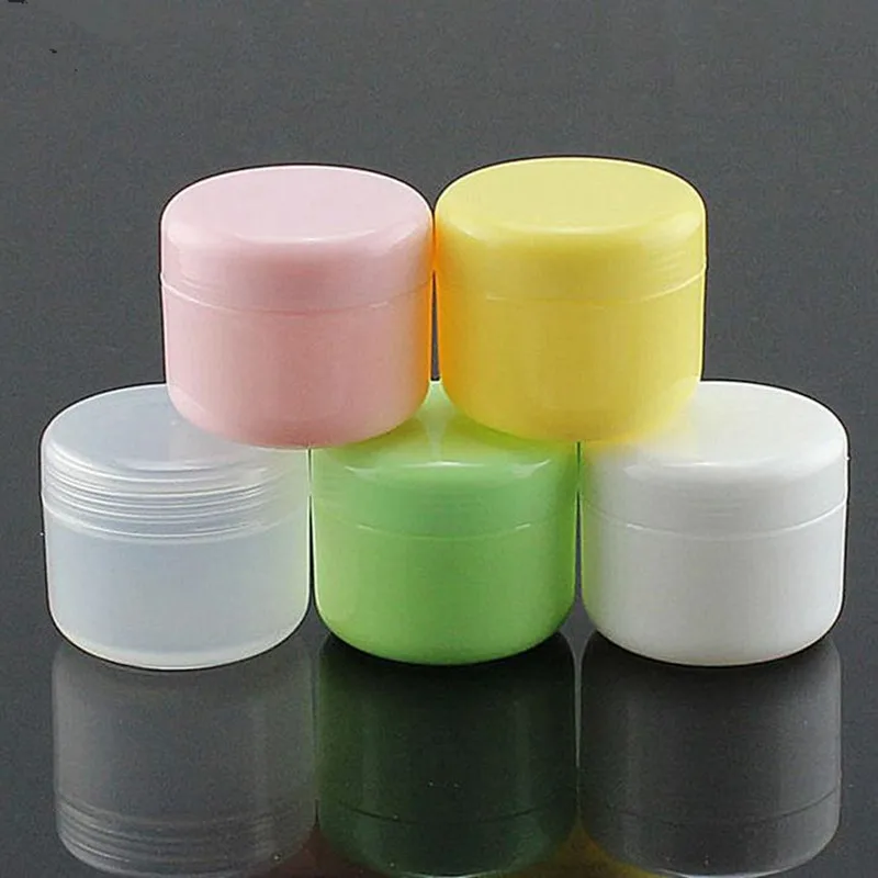 

Free shipping 50g(100pc/lot) empty Plastic Cream mask PP bottles jars containers tins for cosmetics packaging