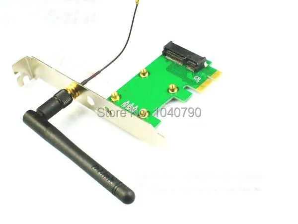 MiniPCI-E to PCI-E 1x adapter wireless network card adapter card  1 antenna WiFi 1 Shielding