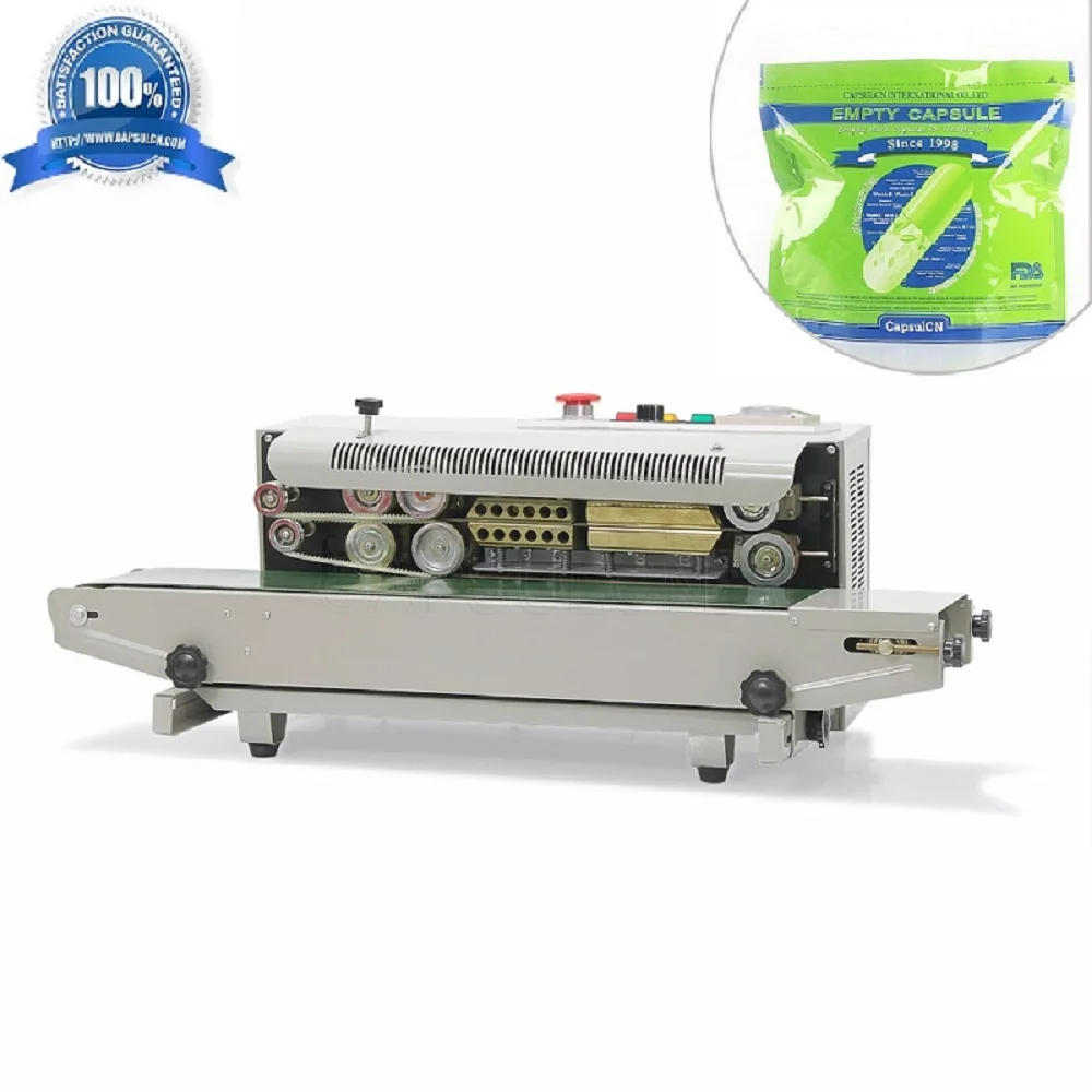 

CapsulCN,Automatic Continuous Plastic Bag Sealing Machine with Coding Printer PakCN-Sel 900 (110V/60HZ)