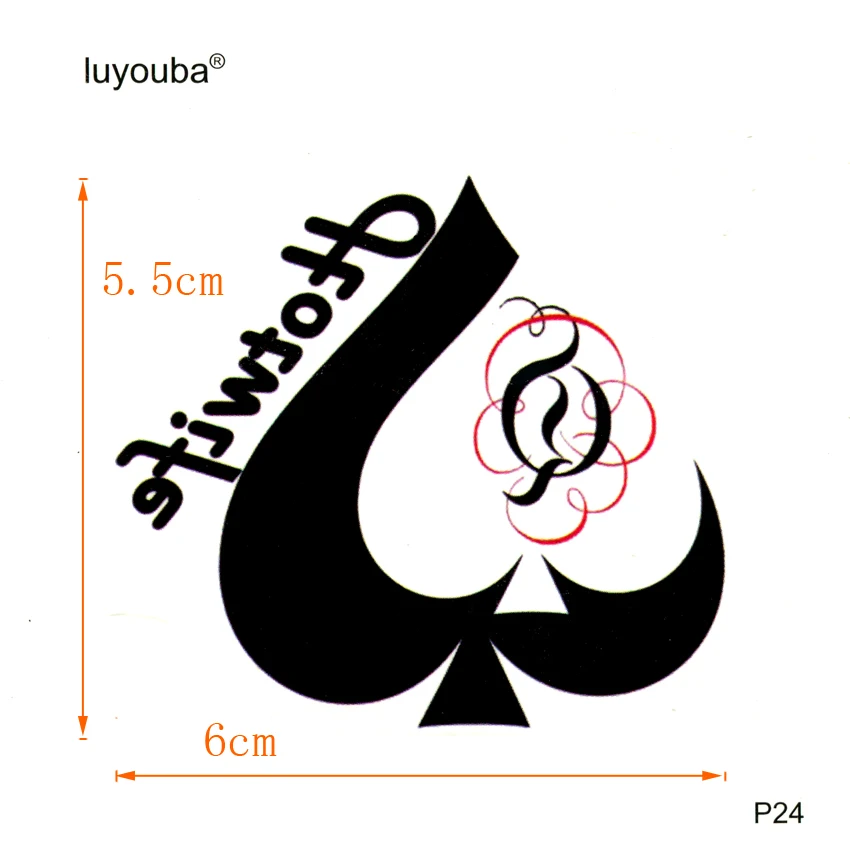 Spades Fake Tattoo Tatuajes Tatuagem Body Art Waterproof Temporary Tattoo Sticker Sexy Tatoo Temporary Stickers Tatoos