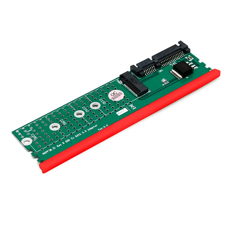 M.2 NGFF B-Key SATA-Bus SSD to SATA3 Adapter DDR Memory Slot Expansion Board Raiser Riser Card Suppor 2230 2242 2260 2280 M2 SSD