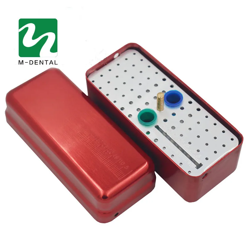 1 PC 72 Hole Aluminium Autoclave Sterilizer Case Bur Dental Disinfection Endo Files Holder Box For Oral Care Tool