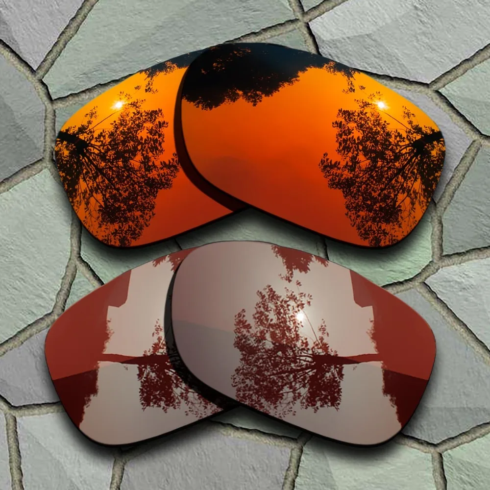 

Red Orange&Bronze Brown Sunglasses Polarized Replacement Lenses for Oakley Twoface