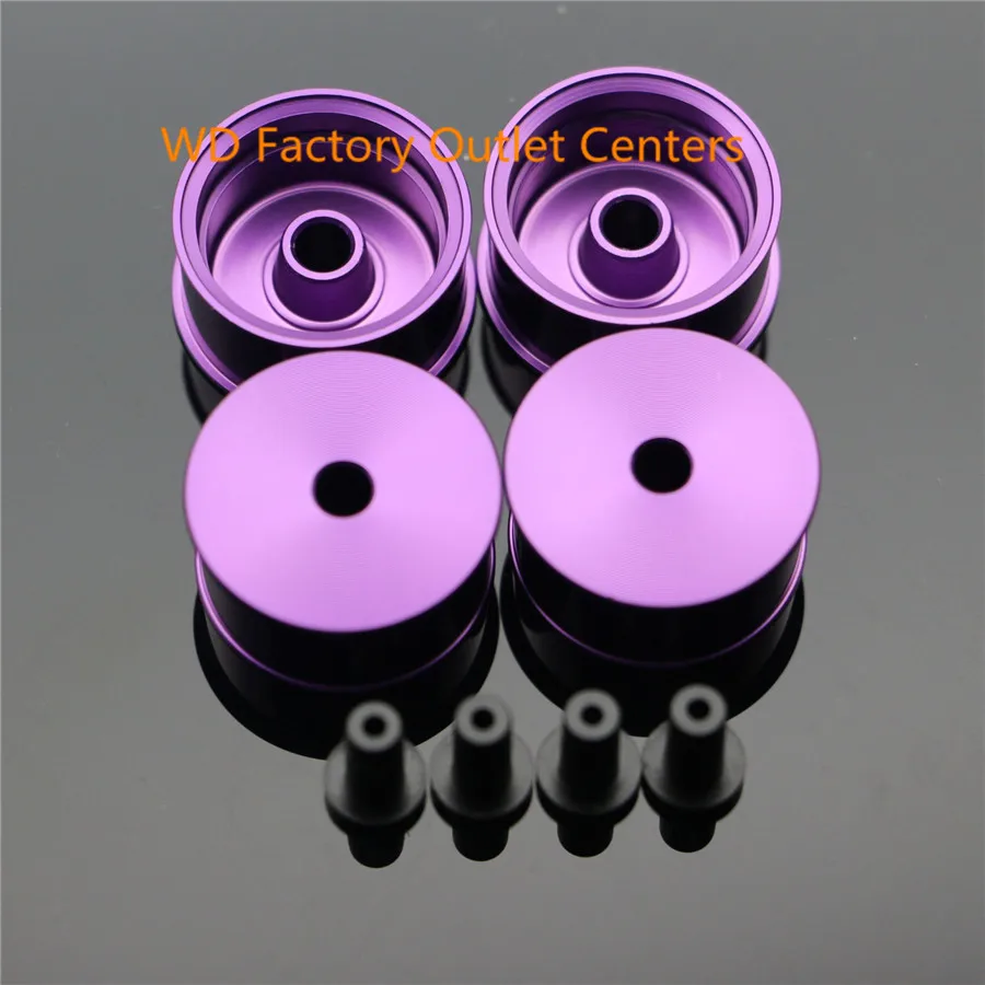 RFDTYGR-ruedas de diámetro medio Mini 4wd, piezas autofabricadas para Tamiya MINI 4WD, rueda de color con disco de aluminio L016, 1 Juego por lote