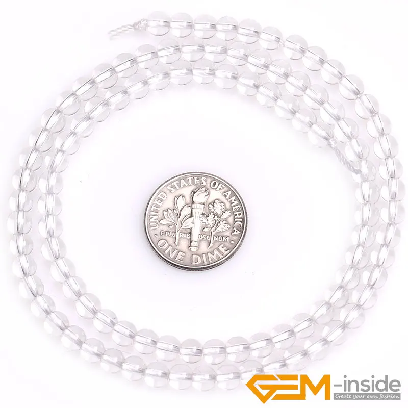 Natural Stone AAA Grade White Clear Rock Quartzs Round Beads For Jewelry Making Strand 15 Inch DIY Bracelet Jewelry Bead 6mm 8mm