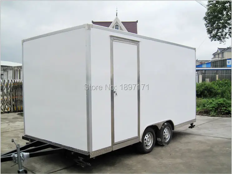 China large food cart beach food truck trailer hot dog Hamburger ice cream traction cart By fast food trailer