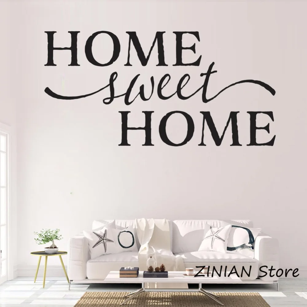 Home Sweet Home Vinyl Wall Art Stickers Hallway Foyer Living Room Decor Country Home Wall Decal Quote Removable Wallpaper Z071