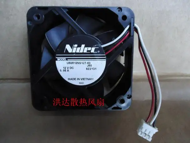 Original  NIDEC U50R12NS1Z7-53 J60 50*50*15mm 5015 12V 0.06A  3 wire cooling fan