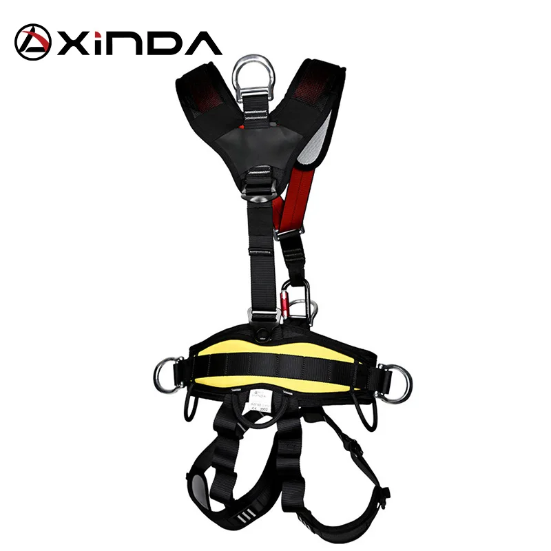 XINDA Professional Rock Climbing Harness Full Body Safety Belt Anti Fall Removable Gear Altitude protection Equipment