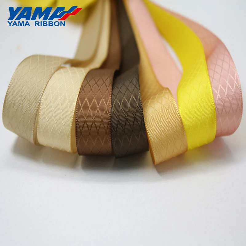 YAMA-Rhombus Ribbon for DIY, Fancy Ribbons, Handmade Gift, Webbing Decoration, 9mm, 16mm, 22mm, 38mm, 100Yards/Roll