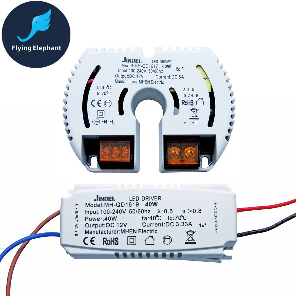 JINDEL LED Driver AC100-240V 12W 20W 40W 60W 100W CV Power Supply For DC12V G4 G9 MR16 G5.3 3528 3020 3014 5050 5630 LED CE