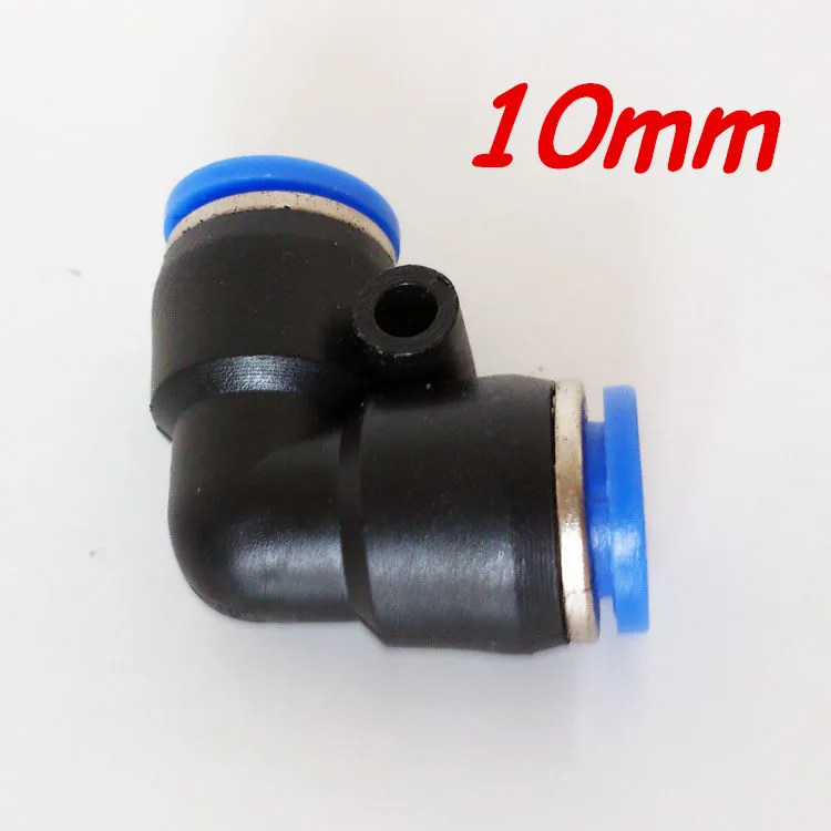 

10Pcs 10mm ID Pneumatic Connectors Push in Elbow Fitting Equal L PV10