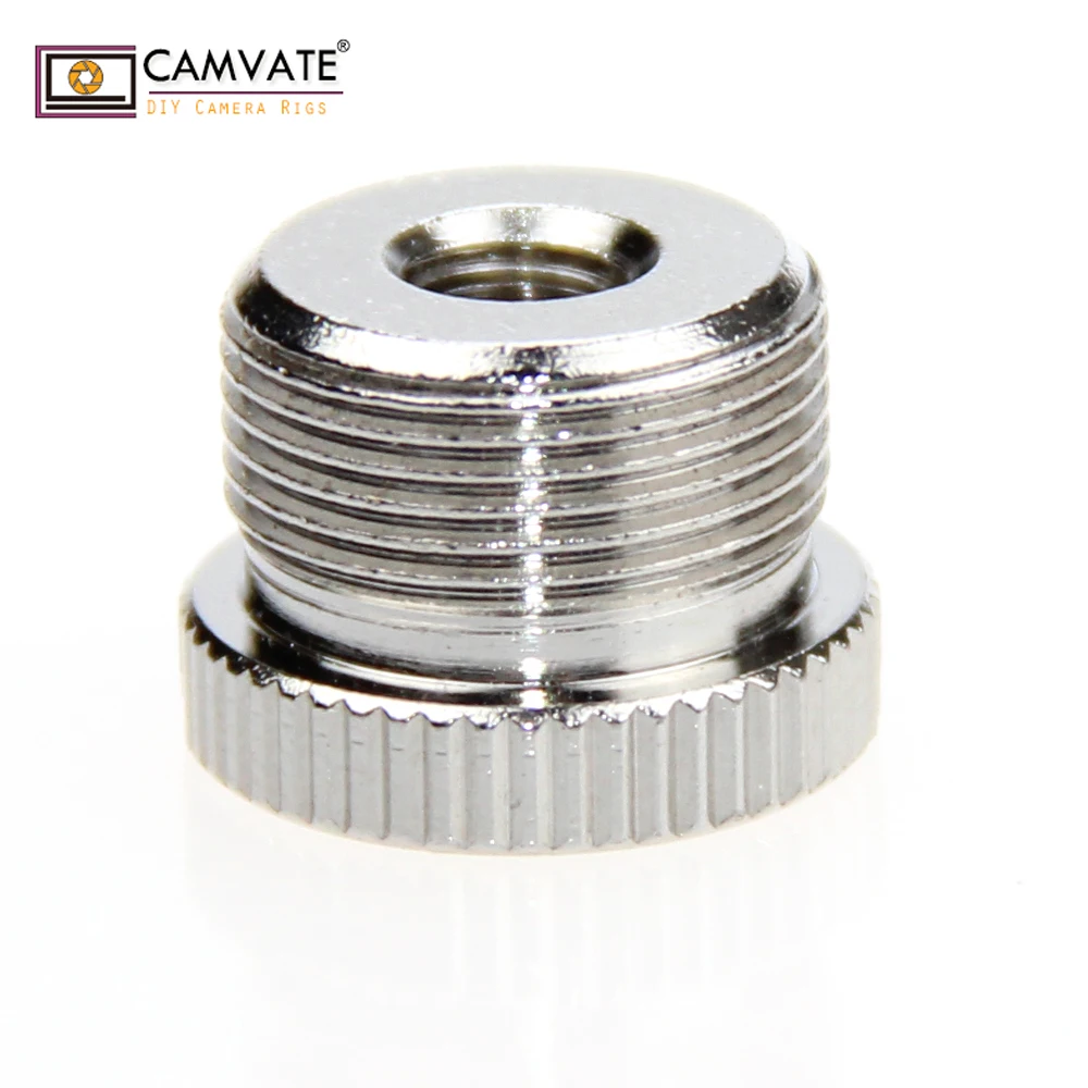 CAMVATE-Adaptador de tornillo macho a hembra de 5/8 "para micrófono, soporte de cabeza esférica, superabrazadera, accesorios de fotografía, 1/4"