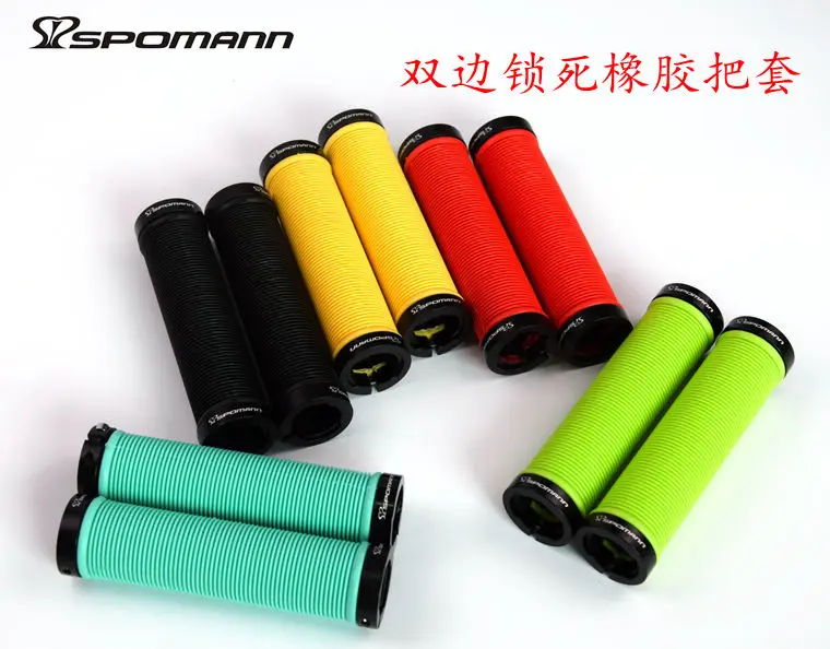 Brand New 5 colors SPOMANN alloy+TPR bicycle handlebar locked grip bike handlebar end plugs MTB bike parts new