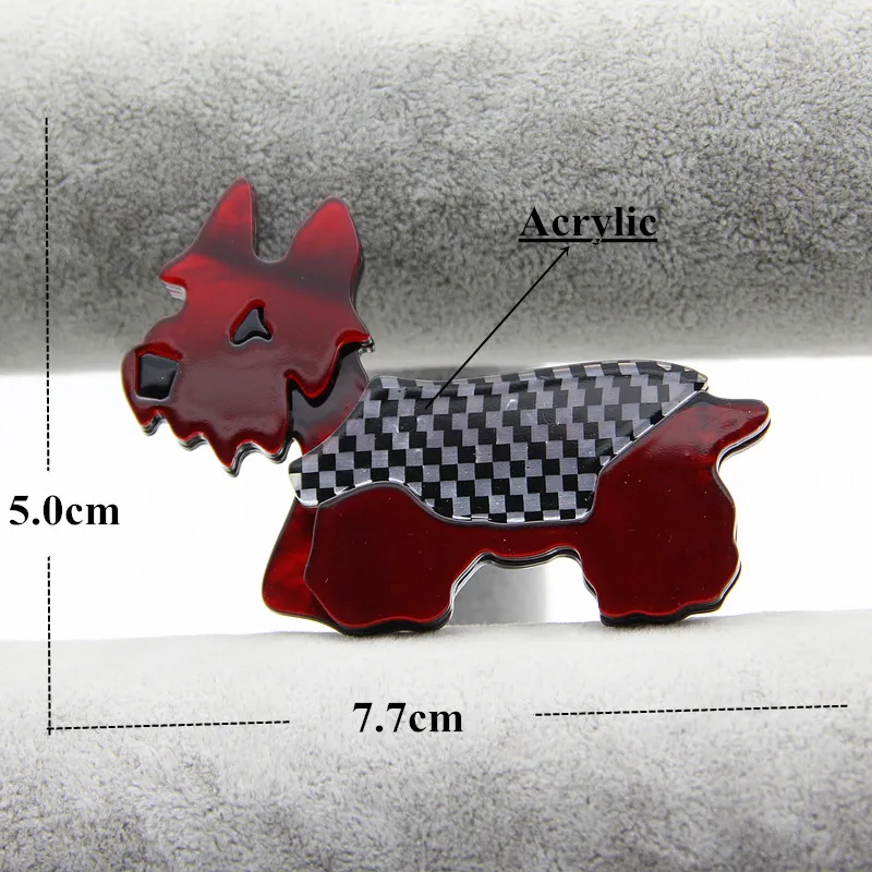 FishSheep New 2018 Animal Acrylic Brooches For Women Resin Cartoon Corgi Dog Brooch Pins Scarf Buck Clothes Accessories Jewelry