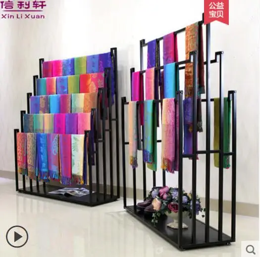 

Tieyi hanging scarf frame floor-style silk scarves clothing store display trousers shawl fabric frame european-style middle isla