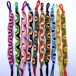 Wholesale 120p Colorful  Braided Woven Friendship Bracelet Wide Retro Handmade Nepal Geneva Brazilian Multicolor String Cord