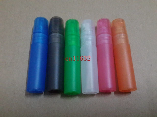 

Colorful 5ML Plastic Spray Perfume Bottles Empty Refillable Atomizer Bottle Container Fedex DHL Free shipping,1000pcs/lot