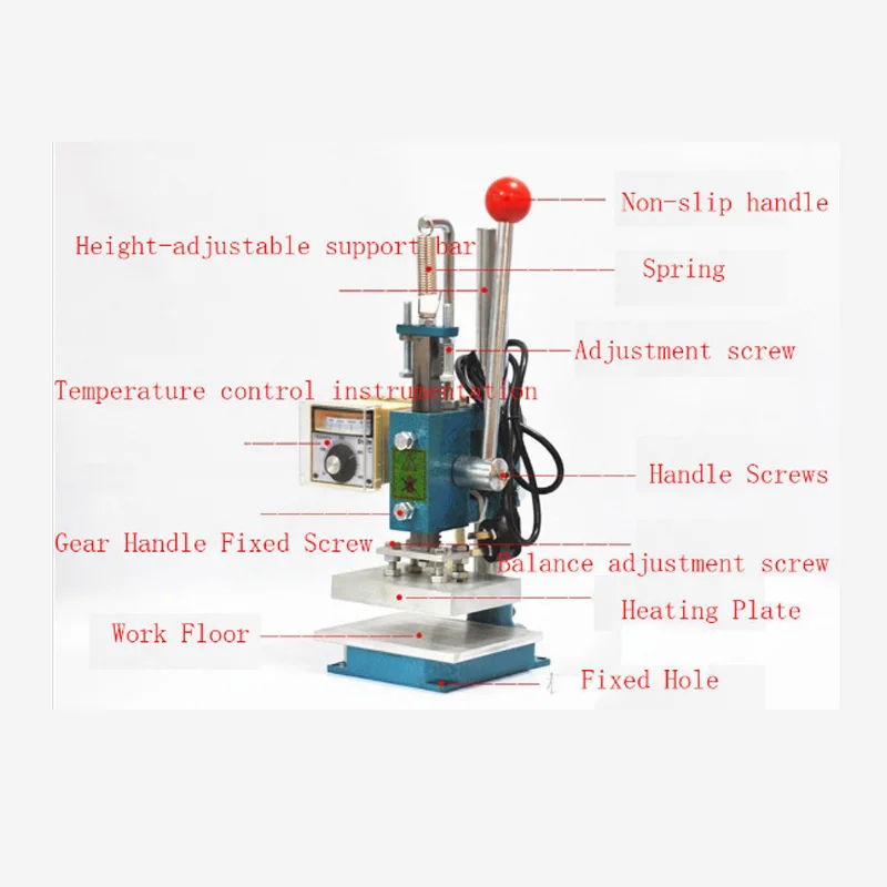 Manual Bronzing Machine For PVC Leather 8x10cm Hot Foil Stamping Machine Card/ Paper Stamping Machine