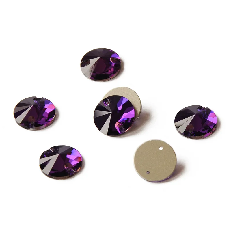 Lila Samt-Glas-Strass-Applikationen zum Aufnähen, Glitzernde Verzierungen für Hochzeitskleider, DIY-Design, Nähzubehör – Detail 5