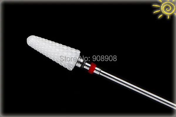 Free Shipping 1pc White Ceramic Nail Drill Bit Electric Nail File Chiropody Podiatry Manicure Pedicure Cuticle Remover Cleaner