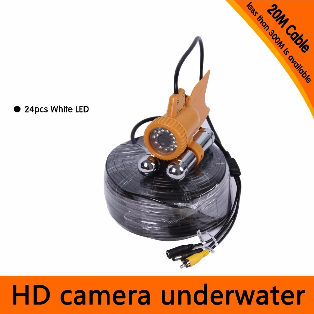 24PCS LED 600TVL 20M Underwater  AV  Fishing Camera CR-006A-20