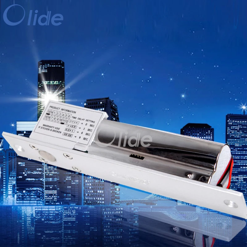 

Olide Electric Bolt(Delay Time) For Glass Doors, Wooden Doors Access Control