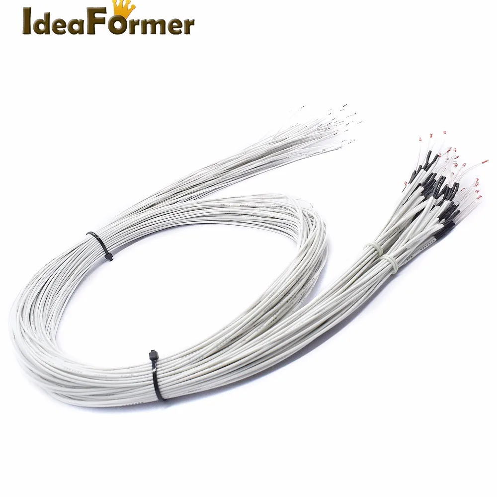 5pcs 100K ohm NTC 3950 Thermistors Sensors with Cable 3D Printers Parts For for Reprap Mend Part High Temperature Accessories