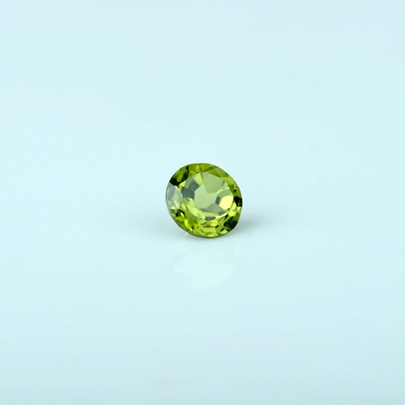 Pedra Peridoto Verde Natural, Corte Redondo, Pedras Preciosas Soltas para Fazer Jóias, Designer DIY, 5mm