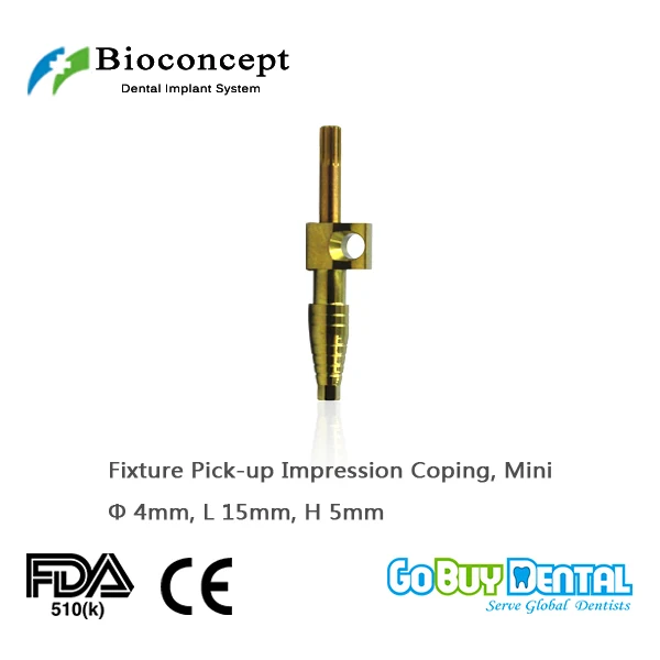 Bioconcept Hex Mini Fixture Pick-up Impression Coping φ4.0mm, Length 15mm for Open Tray(361120)