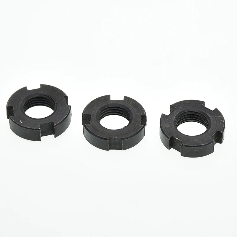 1/2/3Pcs DIN981 M10 M12 M14 M16 M18 M20 M22 M24 M25 M27 M30 M33 M35 M36 M39 M40 Round Nut Slotted Nut Four Slot Nut GB812