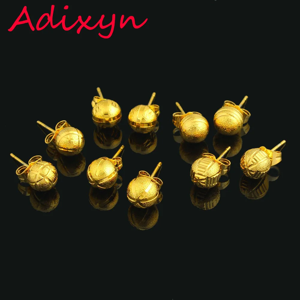 

New Ethiopian Stud Earring Gold Color Ball Earrings For Women Jewelry Middle east Arabic Ethiopia African Australia Desigh