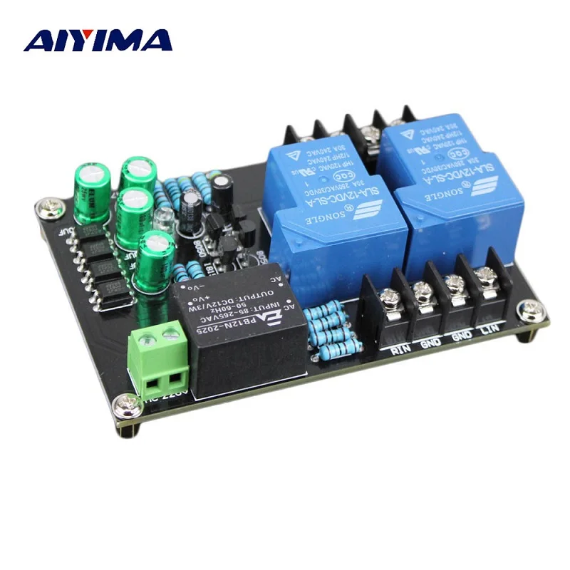 AIYIMA 900W High Power Speaker Protection Board 30A Power Protection Board 2 channels AC100V-220V for Speaker Amplifier