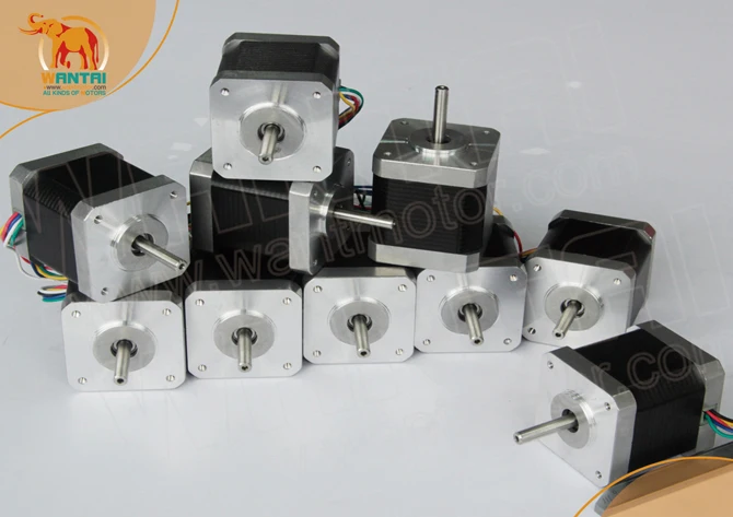 45USD!ONLY USA!wantai cnc router 10pcs 2800g-cm 28N.cm 40mm 0.4A 4Lead  Wires Nema17 Stepper Motor 42BYGHW208,3D printer