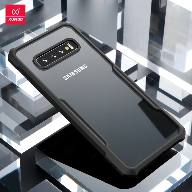 XUNDD-Shockproof Case for Samsung Galaxy S10 Plus, Transparent Cover, Anti-drop Protective Cover