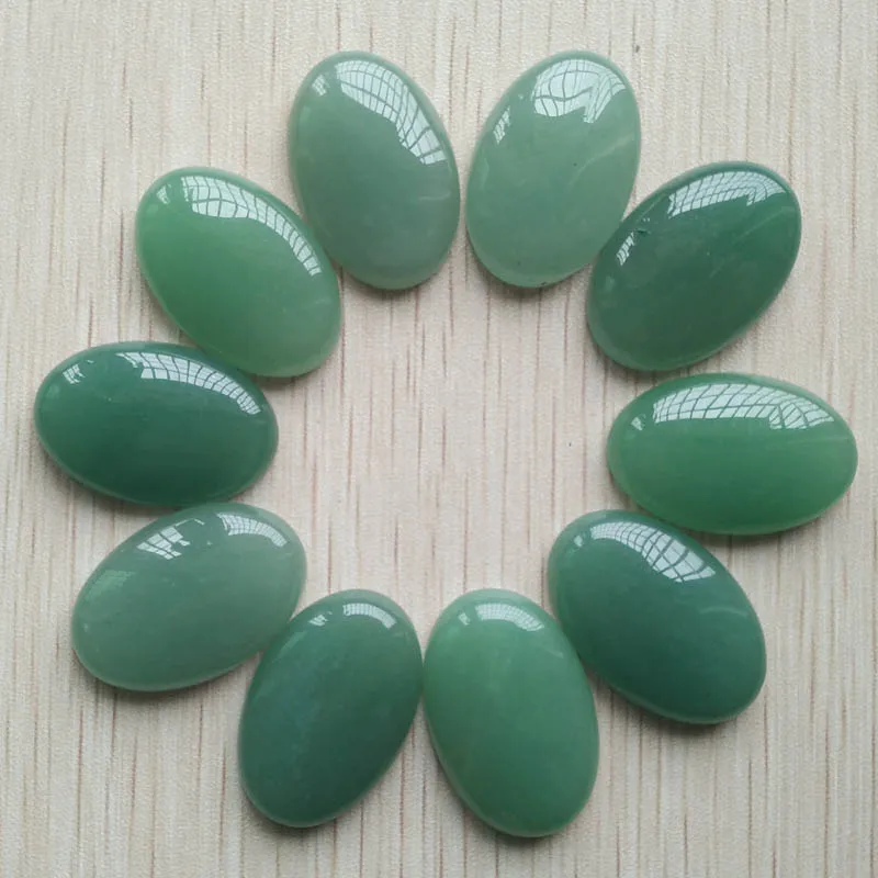 

Fashion good quality natural green aventurine Oval CAB CABOCHON stones beads 20x30mm jewelry 10pcs/lot Wholesale Free shipping