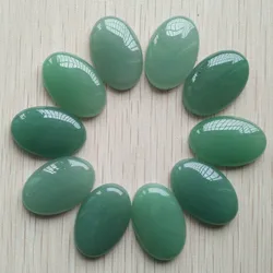 Fashion good quality natural green aventurine Oval CAB CABOCHON stones beads 20x30mm jewelry 10pcs/lot Wholesale Free shipping