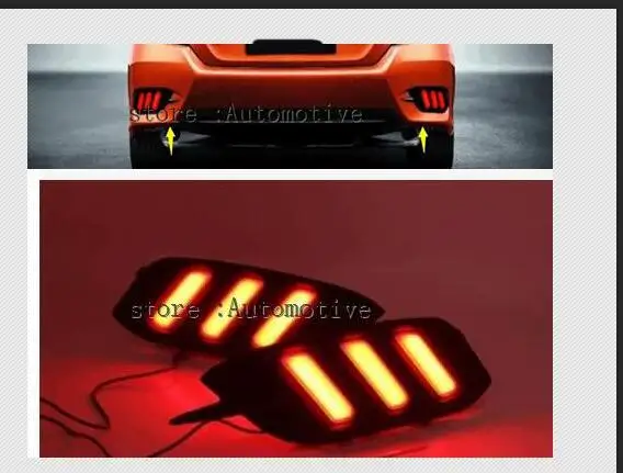 

12V Led rear driving lights Taillight for Honda Civic 2016 2017 Led Brake Lights rear bumper lamp warning light